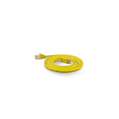 Wantec Patchkabel SSTP CAT7 Ste. CAT6a d=4mm, 0,50m, gelb