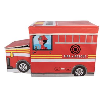 Clayre & Eef Aufbewahrungsbox Auto 55x32x28 cm Rot Kunststoff (Gr. 55x32x28 cm)