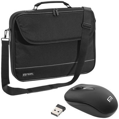 PEDEA Notebooktasche ZollFairZoll 14,1 Zoll (35,8cm) + PC Maus, sw