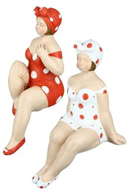 Gilde Handwerk, Deko, Becky, Figur, Dekoration weiß/rot