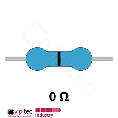 0 Ohm Metallfilm-Widerstand THT 0207 0R Metallschicht Widerstände Jumper Brücke
