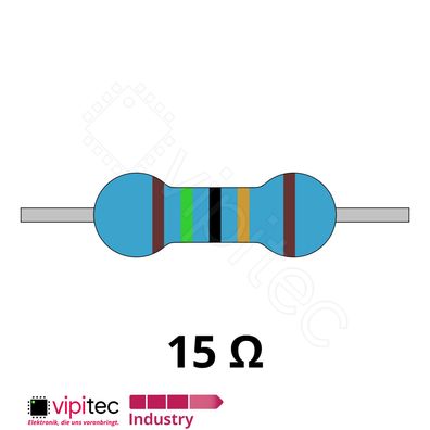 15 Ohm Metallfilm-Widerstand THT 0207 1% 600mW 15R Metallschicht Widerstände