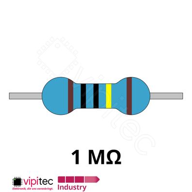 1 Megaohm Metallfilm-Widerstand THT 0207 1% 600mW 1M Metallschicht Widerstände