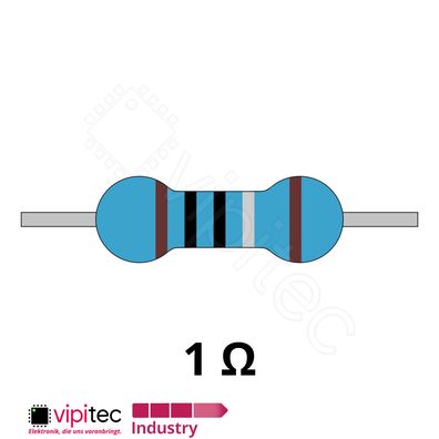 1 Ohm Metallfilm-Widerstand THT 0207 1% 600mW 1R Metallschicht Widerstände