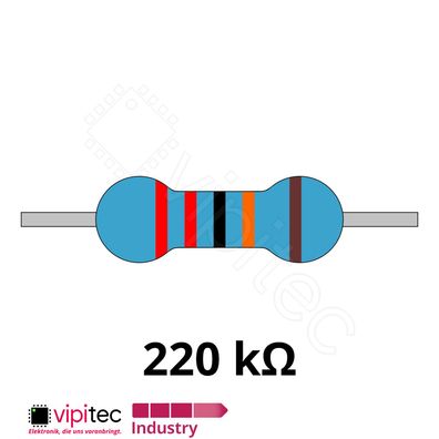 220 Kiloohm Metallfilm-Widerstand THT 1% 0,6W 220K Metallschicht Widerstände