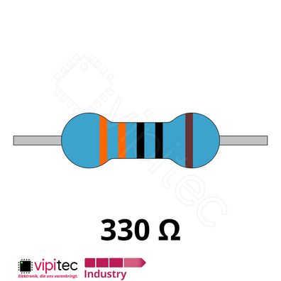 330 Ohm Metallfilm-Widerstand THT 0207 1% 600mW 330R Metallschicht Widerstände