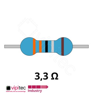 3,3 Ohm Metallfilm-Widerstand THT 1% 600mW 3R3 3,3R Metallschicht Widerstände