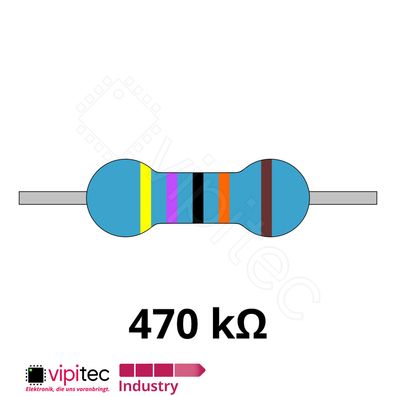470 Kiloohm Metallfilm-Widerstand THT 1% 0,6W 470K Metallschicht Widerstände