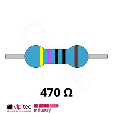 470 Ohm Metallfilm-Widerstand THT 0207 1% 600mW 470R Metallschicht Widerstände