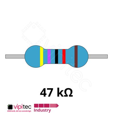 47 Kiloohm Metallfilm-Widerstand THT 0207 1% 600mW 47K Metallschicht Widerstände