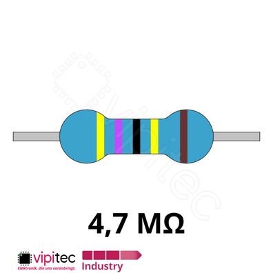 4,7 Megaohm Metallfilm-Widerstand THT 1% 0,6W 4M7 4,7M Metallschicht Widerstände