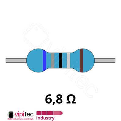6,8 Ohm Metallfilm-Widerstand THT 1% 600mW 6R8 6,8R Metallschicht Widerstände