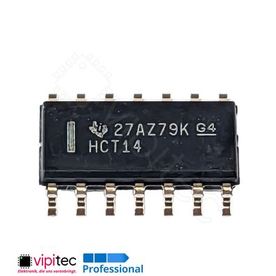 74HCT14 NOT, 6-fach, Inverter, Schmitt-Trigger | SMD SO-14 5V TTL 85°C