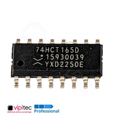 74HCT165 8-Bit Schieberegister, PISO, asynchron | SMD SO-16 5V TTL 125°C