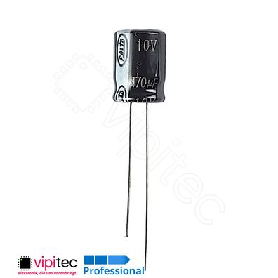 470uF Elko 20% 10V 8x11,5mm radial THT Elko 470µF Elektrolyt-Kondensator