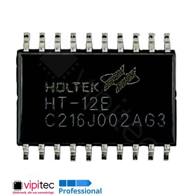 HT12E HOLTEK 12-Bit Encoder SMD SO-20 38 kHz 2,4..12V TTL -20..75°C HT-12E