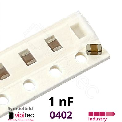 1 nF 0402 SMD-Keramikkondensatoren | 10% 50V 125°C X7R 1nF Kerko