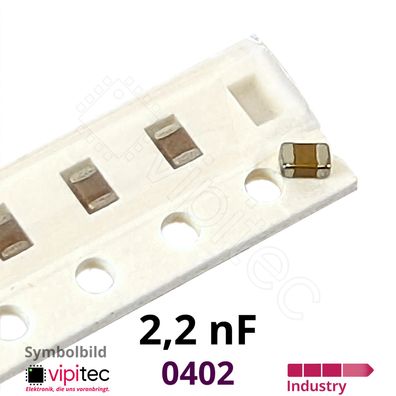 2,2 nF 0402 SMD-Keramikkondensatoren | 10% 50V 125°C X7R 2.2nF Kerko