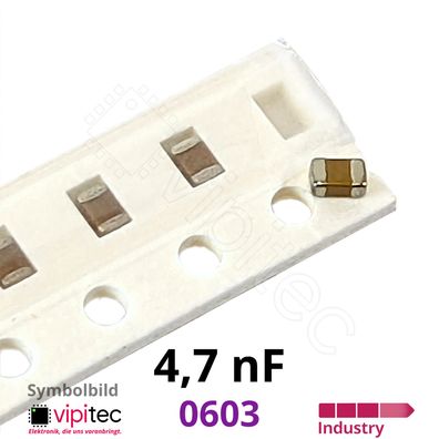 4,7 nF 0603 SMD-Keramikkondensatoren | 10% 50V 125°C X7R 4.7nF Kerko
