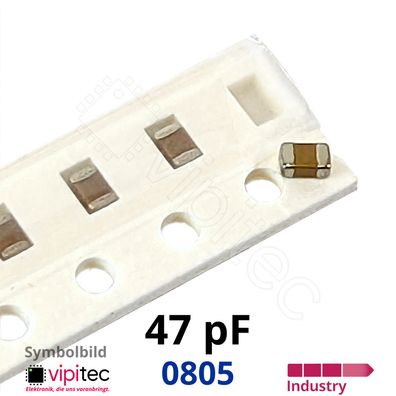 47 pF 0805 SMD-Keramikkondensatoren | 5% 50V 125°C X7R 47pF Kerko