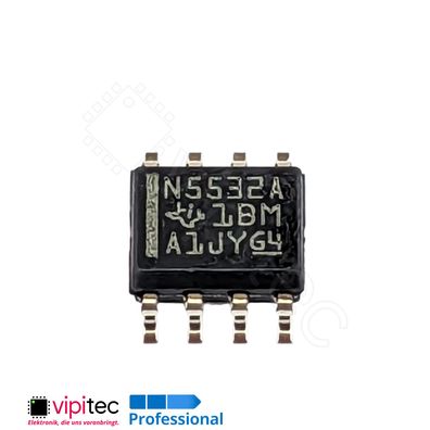 NE5532 Operationsverstärker, 2-fach, Low-Noise SMD SO-8 5..15 V 70°C Op-Amp