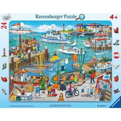 Ravensburger Ravenburger 6152 Puzzle Ein Tag am Hafen 24 Teile