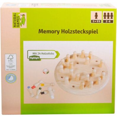 Vedes Natural Games Memory Holzsteckspiel