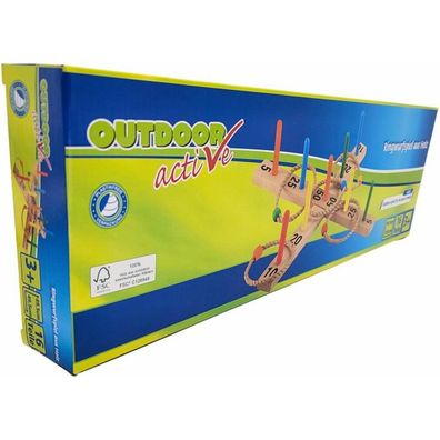 Vedes Outdoor active Ringwurfspiel aus Holz mit 9 Stäben
