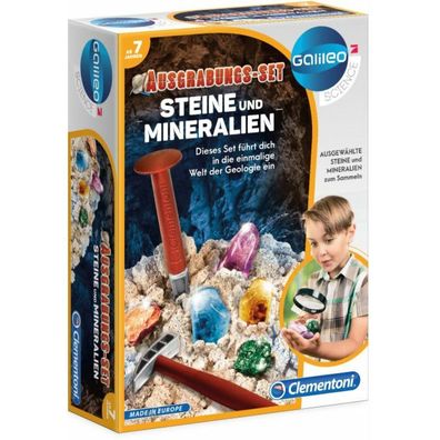 Clementoni Ausgrabungs-Set : teine und Mineralien, Experimentierkasten