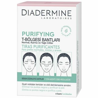 Diadermine Purifying Strips Normal Combination Haut 6 Stücke