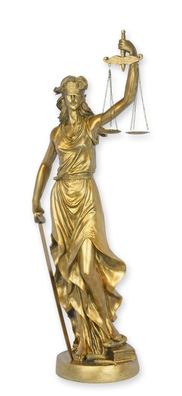 Skulptur Justitia aus Kunstharz Replikat Retro Design Dekoration