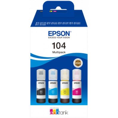 Epson Epson Ink 104 EcoTank 4-colour 4colour Multipack (C13T00P640)