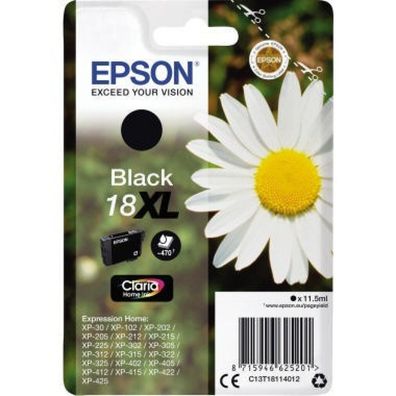Epson Druckerpatrone Claria Home 18XL (C13T18114012) schwarz