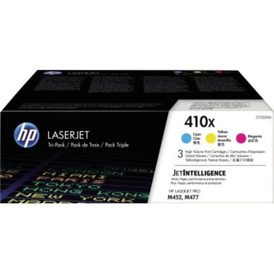 HP Toner 410X (CF252XM), Multipack, cyan, magenta, gelb