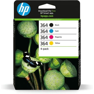 HP Druckerpatrone 364 (N9J73AE), Multipack, schwarz, cyan, magenta, gelb