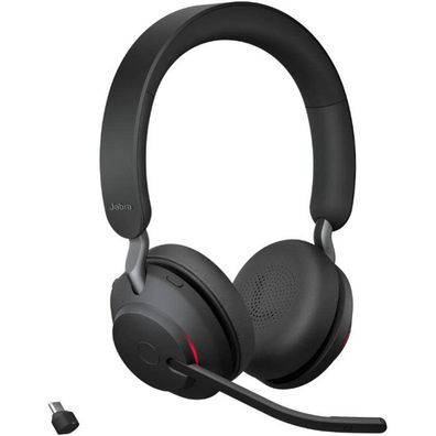 Jabra Headset, Evolve2 65 UC, Stereo, USB C, Bluetooth® 5.0, schwarz
