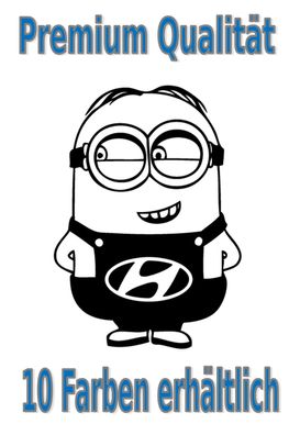 Minion Hyundai Aufkleber Auto Bike Glas Tuning Styling 121