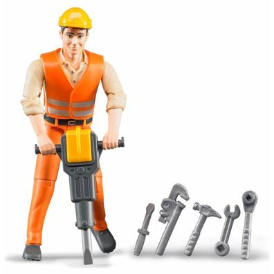 bruder Bauarbeiter mit ZubehÃ #182; , Spielfigur