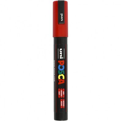 uni-ball Permanentmarker uniPOSCA PC-5M rot 2,5mm Rundspitze
