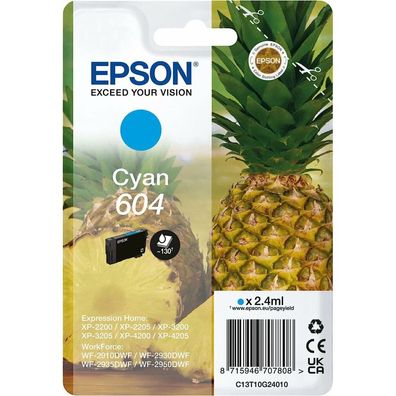 Epson 604T10G24 cyan Tintenpatrone