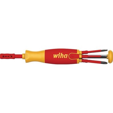 Wiha Schraubendreher mit Bit Magazin LiftUp electric (rot/gelb, 7-teilig)