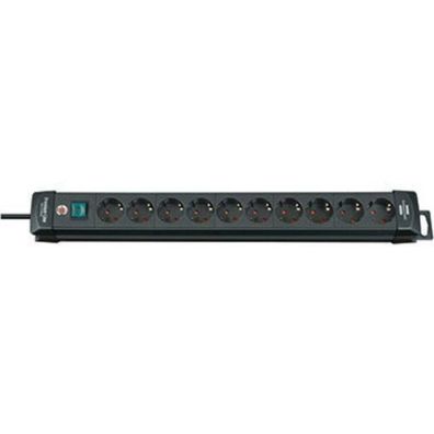 Brennenstuhl Premium-Line Steckdosenleiste 10-fach (schwarz, 3 Meter)