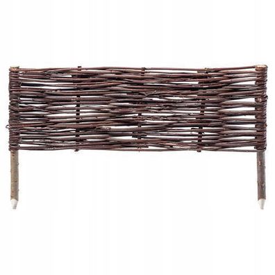 KADAX Palisade aus Weide, natürlicher Weidenzaun, 1 Stück, 60x20cm