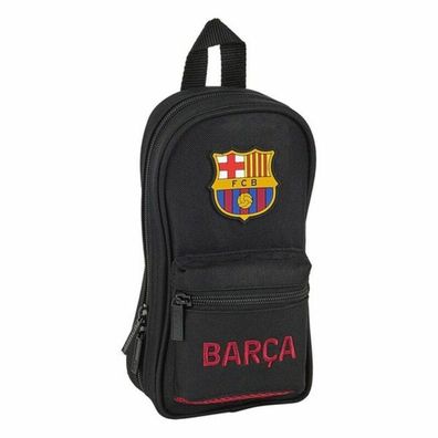 Safta 412027747 Pencil Case Backpack 4 Filled, 33 Parts, Fc Barcelona, Black Fcb