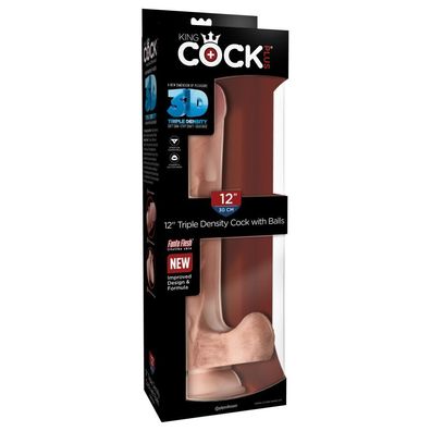 King Cock King Cock - Realistischer Penis Mit 3D-Kugeln 24.8 Cm Licht