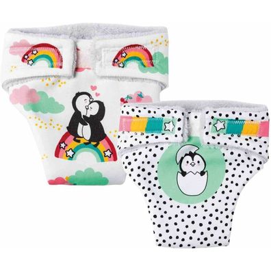Heless Heless Puppen Stoffwindeln Pinguin Pünktchen, 2 Stück, Gr. 35 45 cm