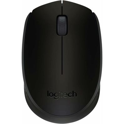 logitech PC-Maus B170 910-004798, 3 Tasten, kabellos, USB-Funk, optisch, schwarz