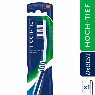 Dr. Best Zahnbürste Classic Hoch-Tief mittel, 1 St