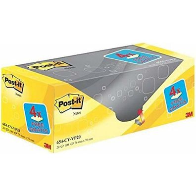 Post-it Haftnotizen Promo 654Y-20 gelb 76x76mm 20x100Bl