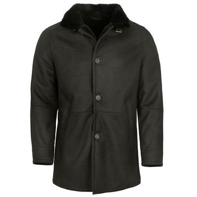 Jilani Collection - Herren Lammfellmantel Lederjacke Lammfell schwarz